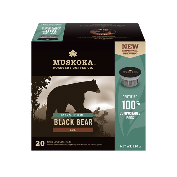 Muskoka Roastery - DECAF Black Bear (Swiss Water Process) 20Ct