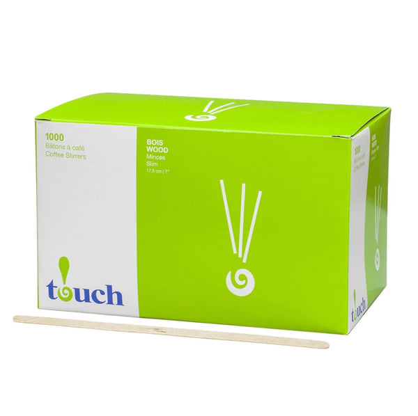 Touch - Coffee Stir Sticks -  Wooden 7" (1,000 per box)